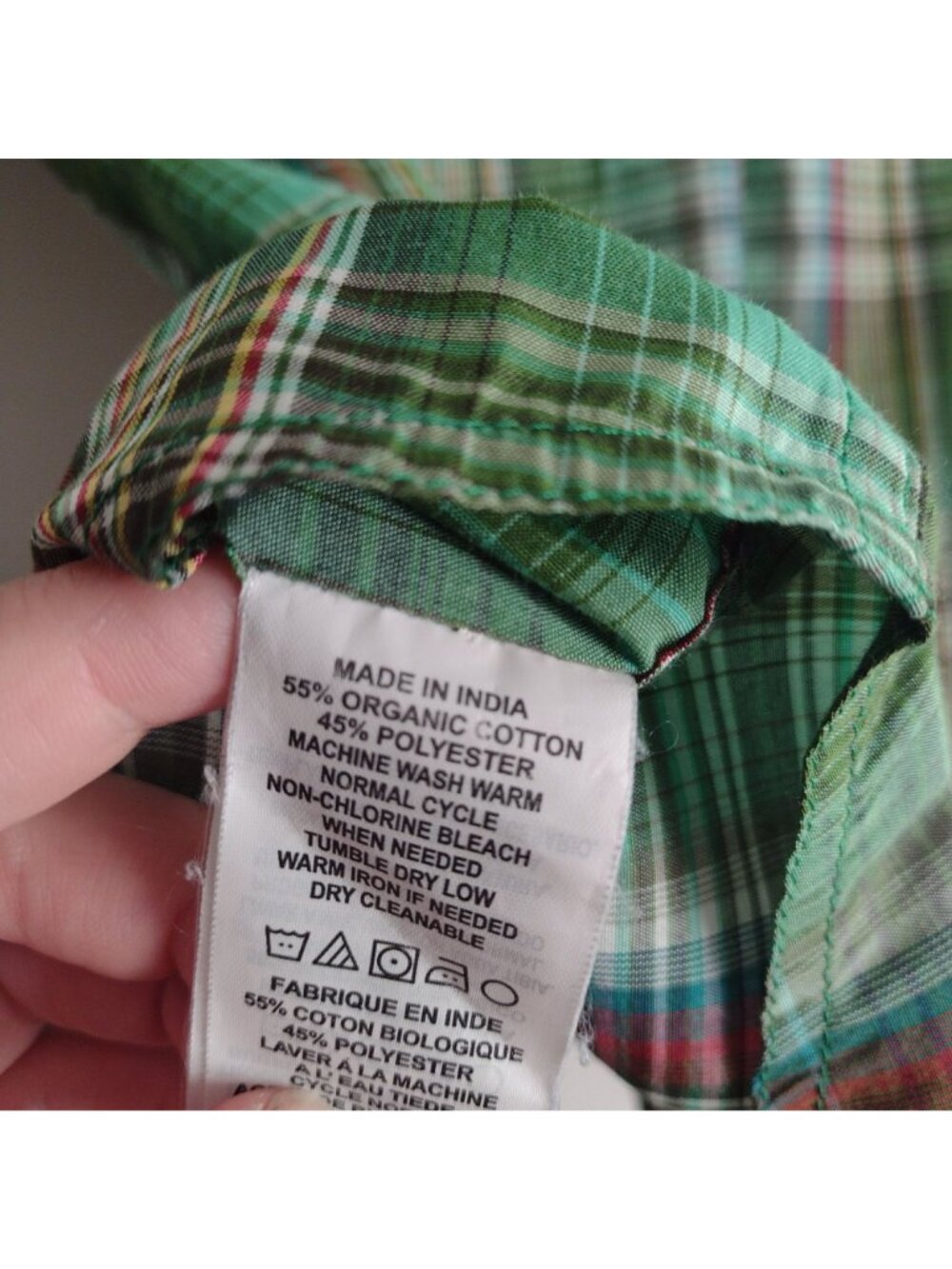 Prana Mens Green Plaid Shirt M Athletic Fit Organic Cotton Blend Duo Pocket - Picture 9 of 10